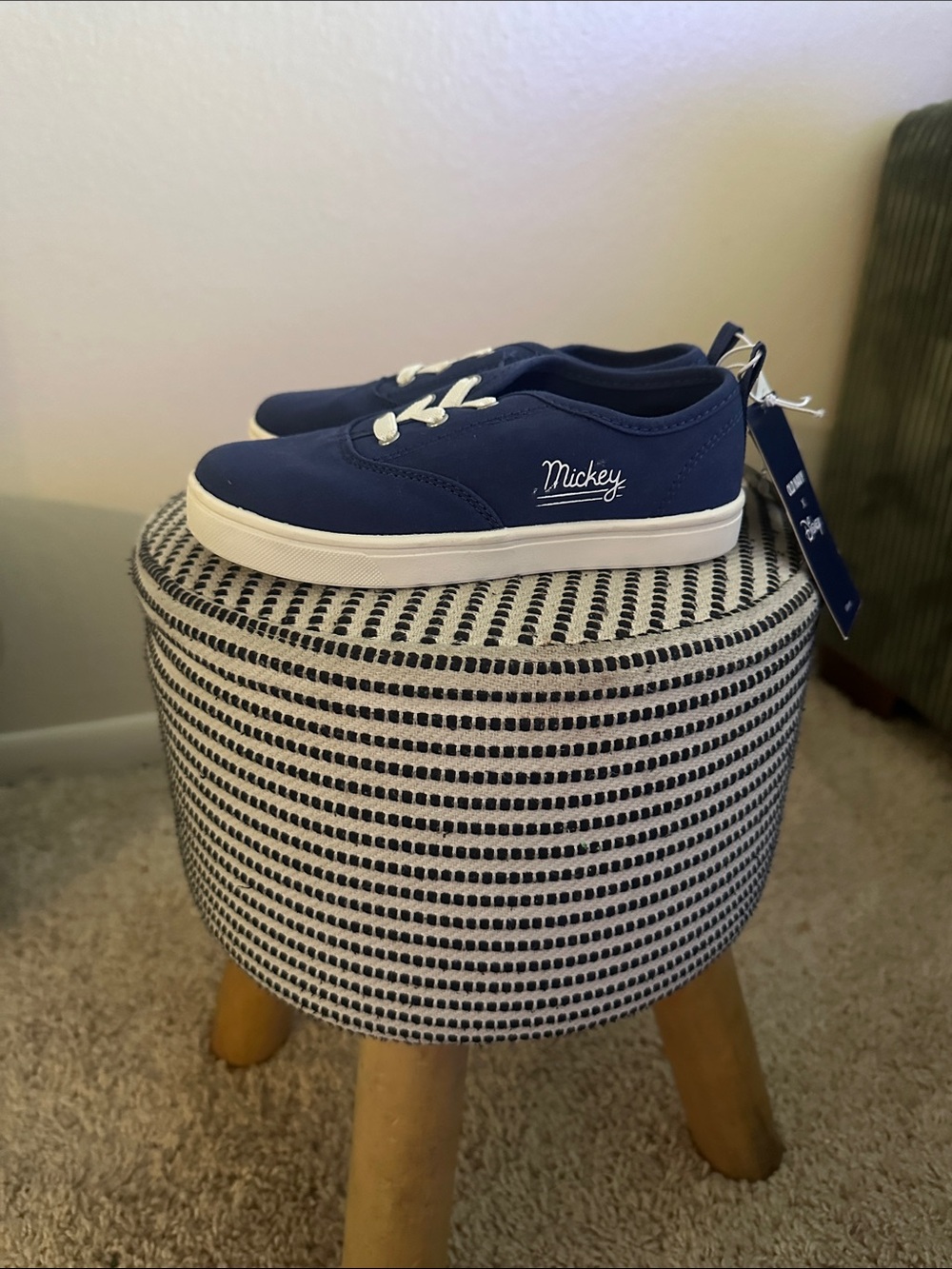 Old Navy Mickey Navy and White Kids Sneakers